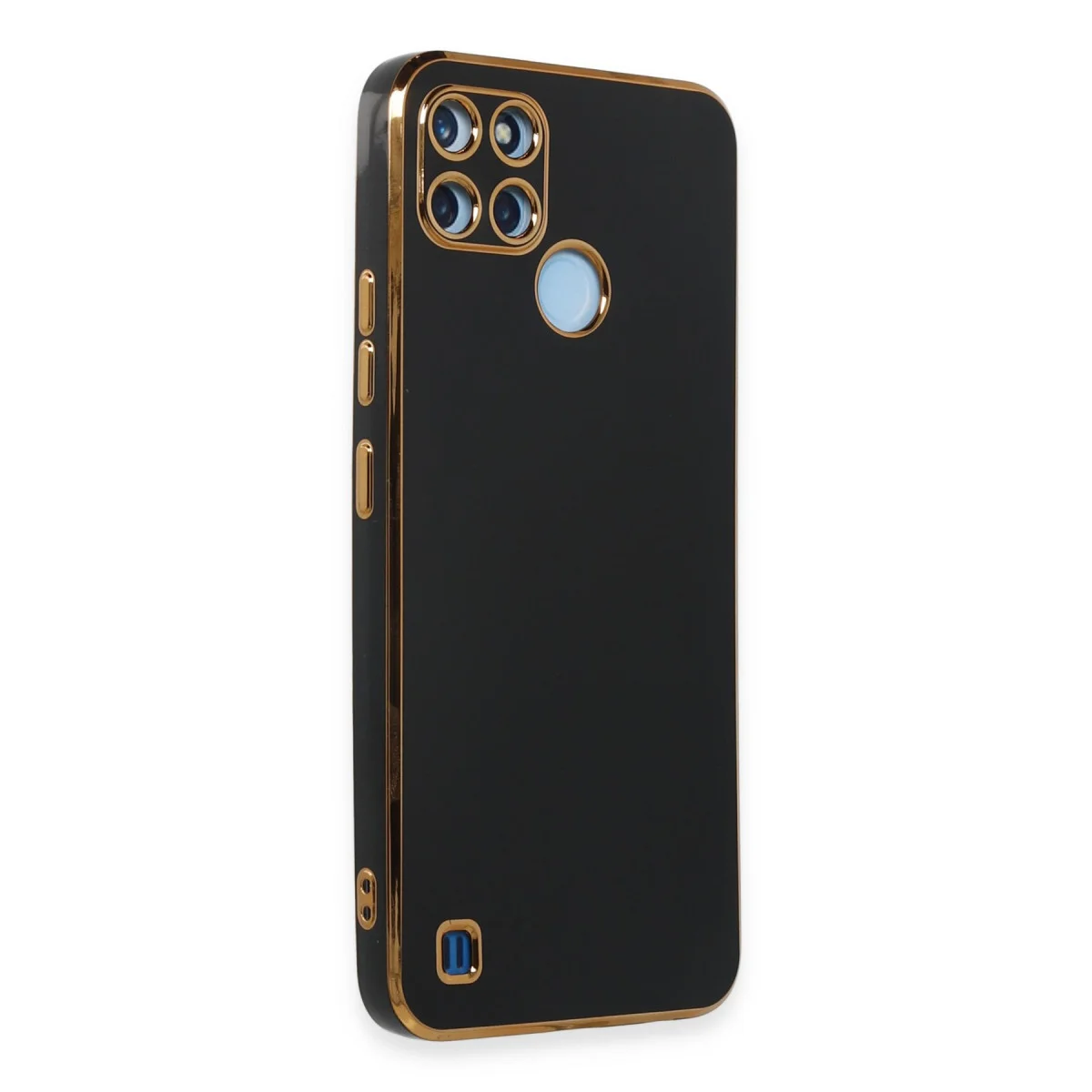 Realme C25Y Kılıf Volet Silikon - Siyah