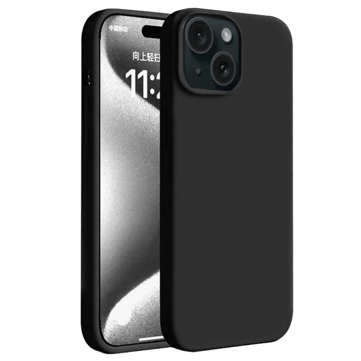 iPhone 15 Plus Kılıf First Silikon - Siyah