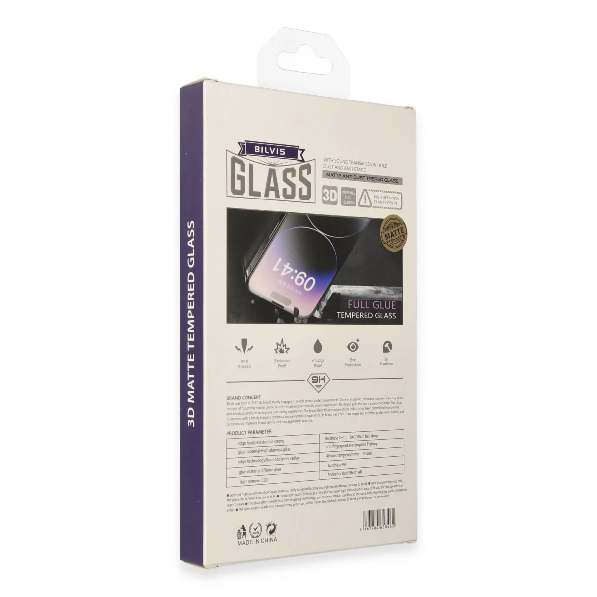 iPhone 15 Pro Max Bilvis 3D Mat Cam Ekran Koruyucu