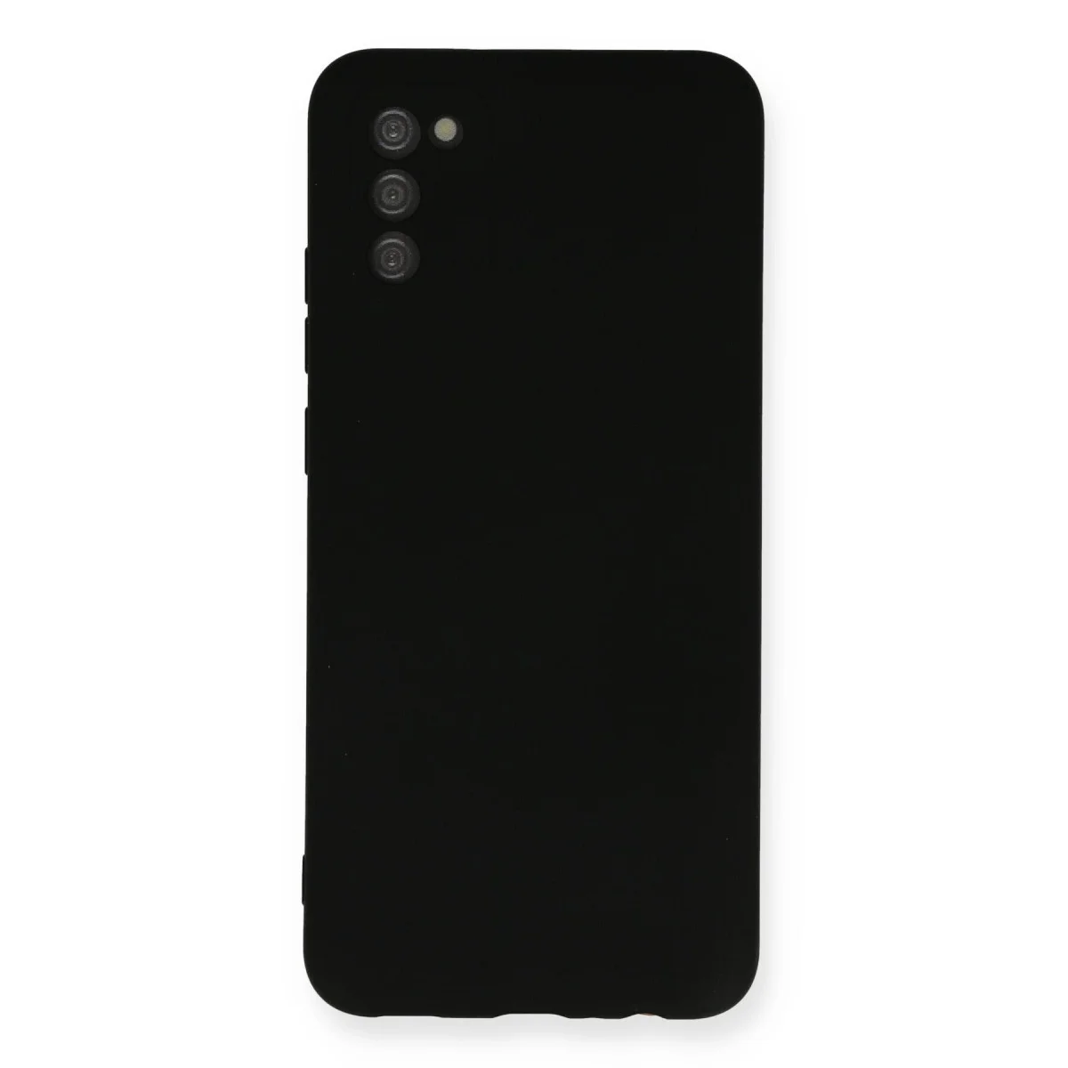 Galaxy A03S Kılıf Nano içi Kadife Silikon - Siyah