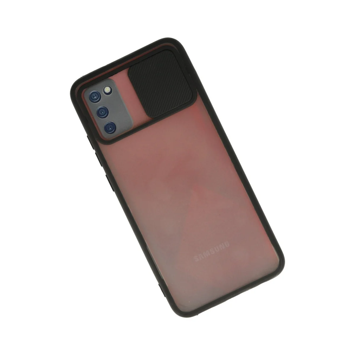 Galaxy A03S Kılıf Palm Buzlu Kamera Sürgülü Silikon - Siyah