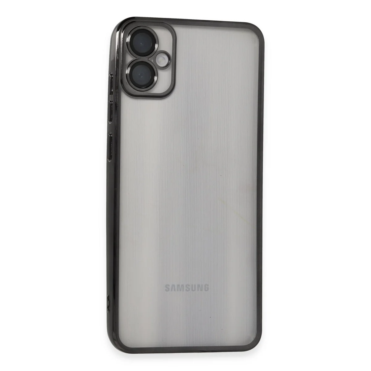 Galaxy A05 Kılıf Razer Lensli Silikon - Siyah