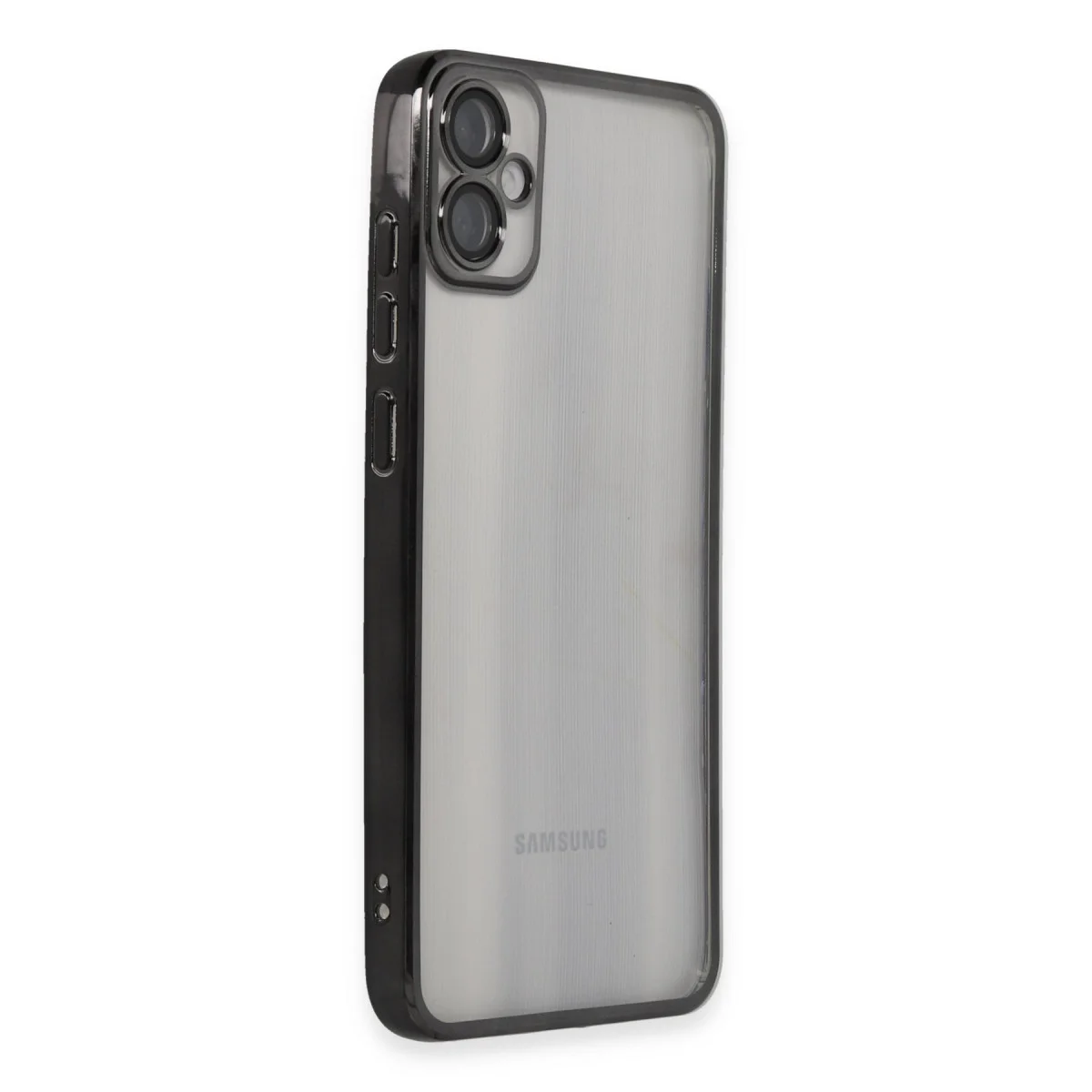 Galaxy A05 Kılıf Razer Lensli Silikon - Siyah