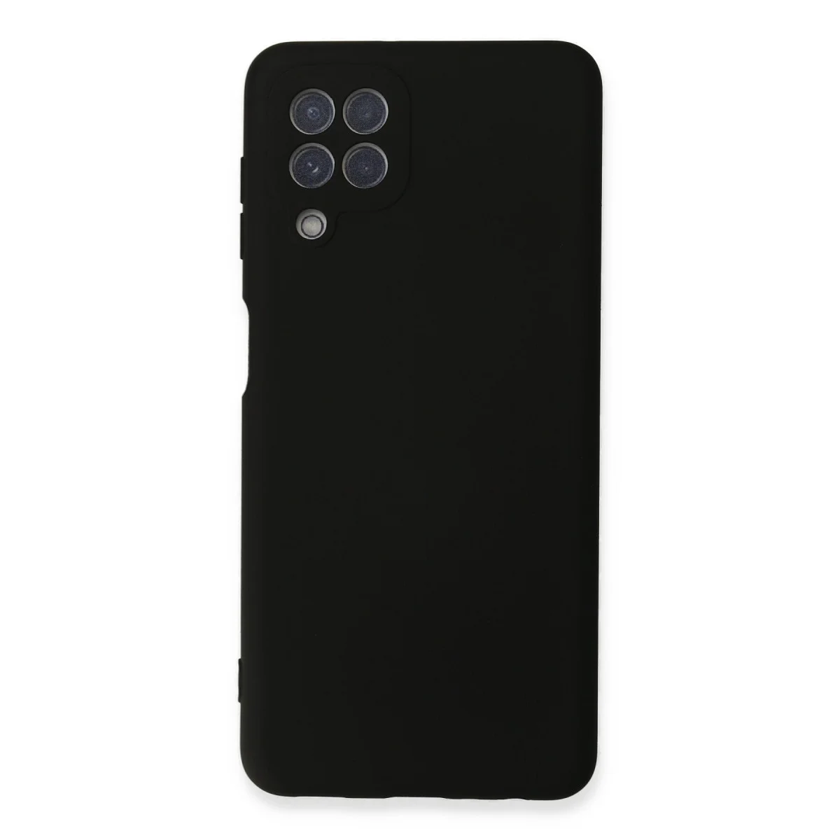 Galaxy A22 Kılıf Nano içi Kadife Silikon - Siyah