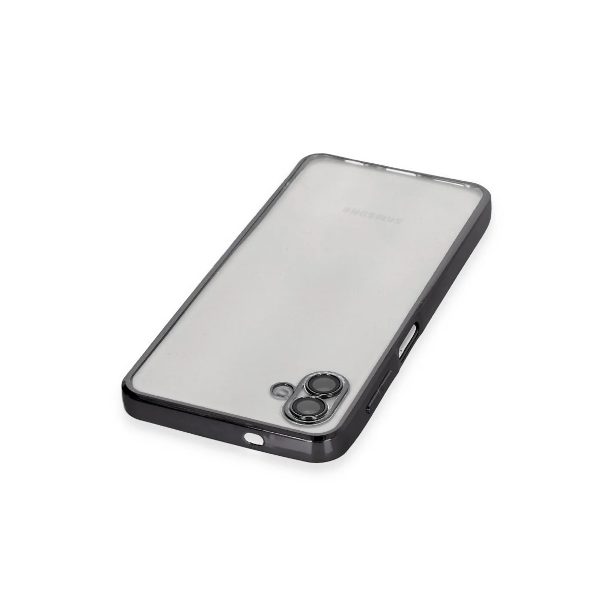 Galaxy A04 Kılıf Razer Lensli Silikon - Siyah