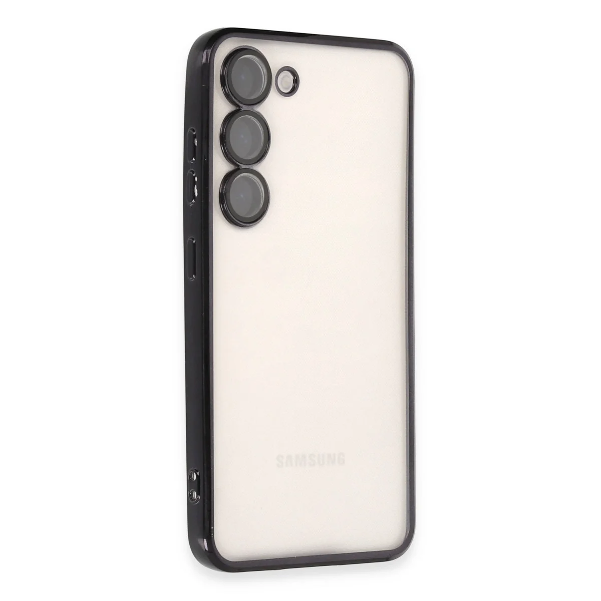 Galaxy S23 Kılıf Razer Lensli Silikon - Siyah