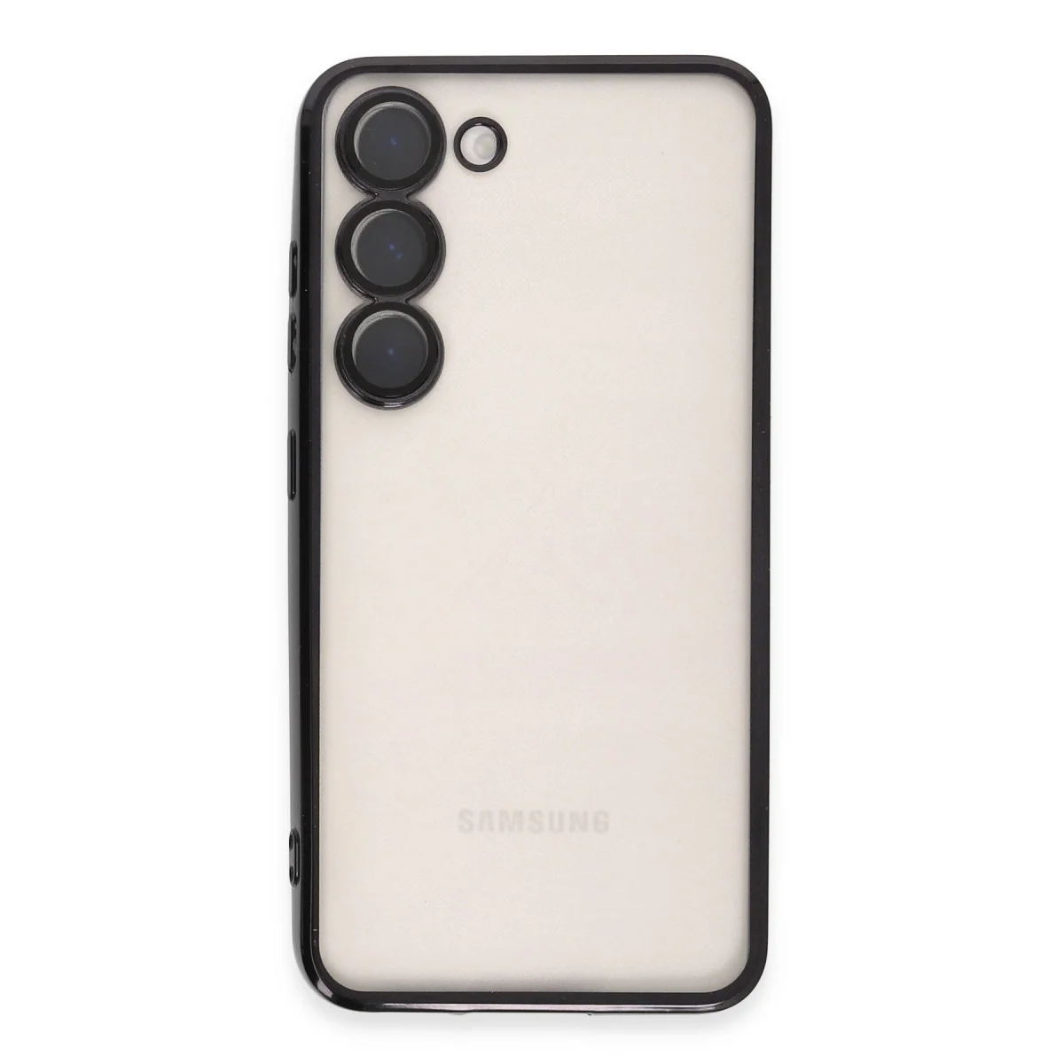Galaxy S23 Kılıf Razer Lensli Silikon - Siyah