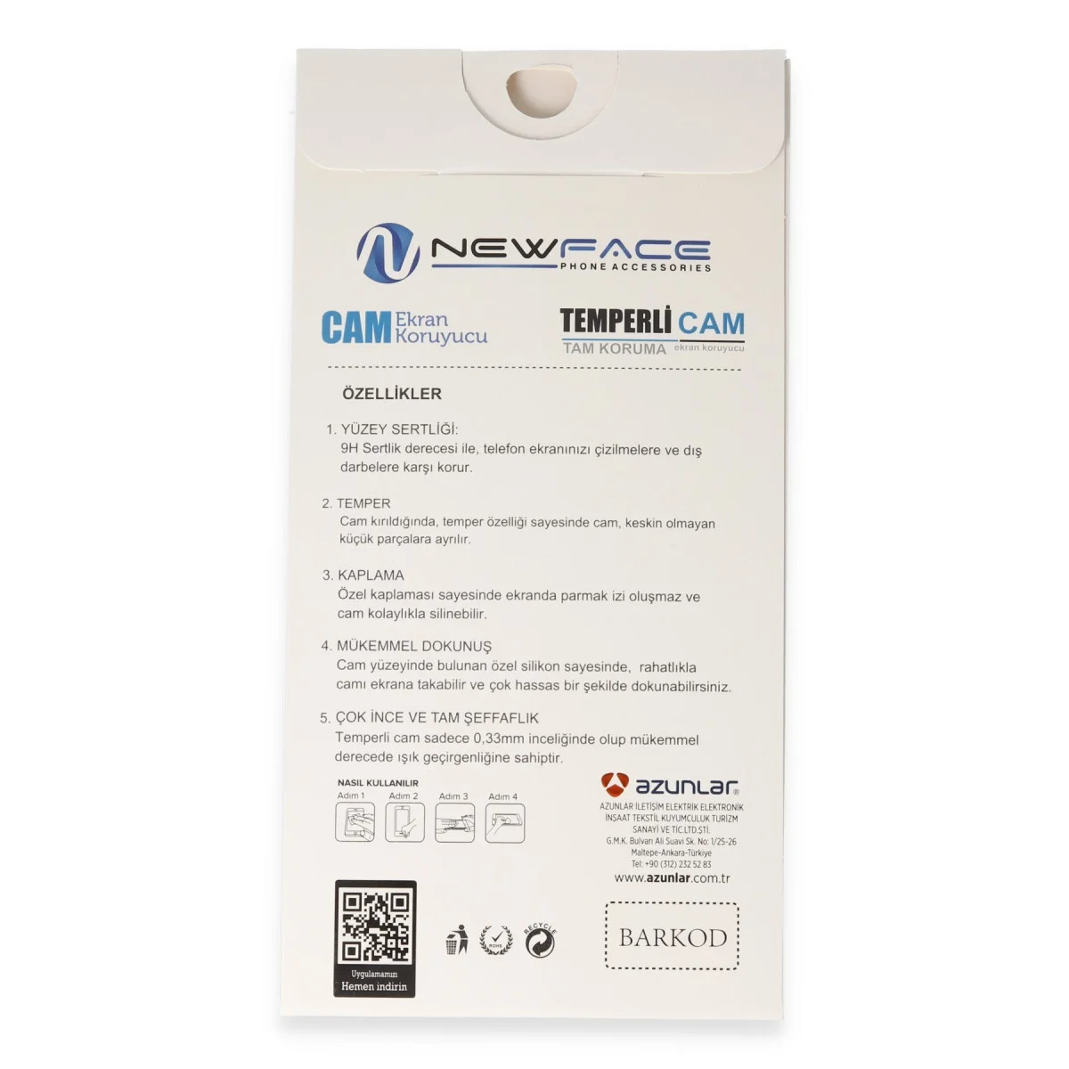 Redmi 13 4G 3D Antistatik Cam Ekran Koruyucu