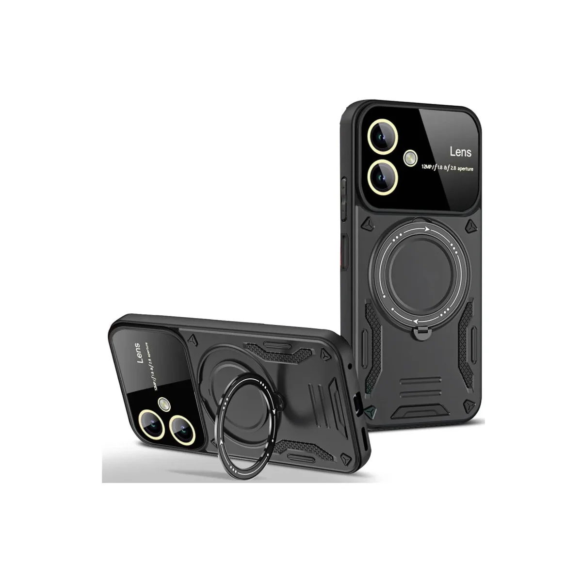 Galaxy A06 Kılıf Joy Lens Standlı Kapak - Siyah