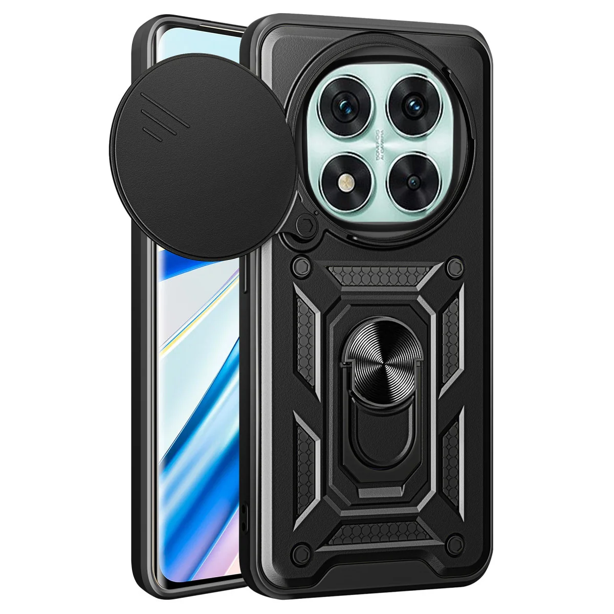 Redmi Note 14 Pro 5G Kılıf Pars Lens Yüzüklü Silikon - Siyah
