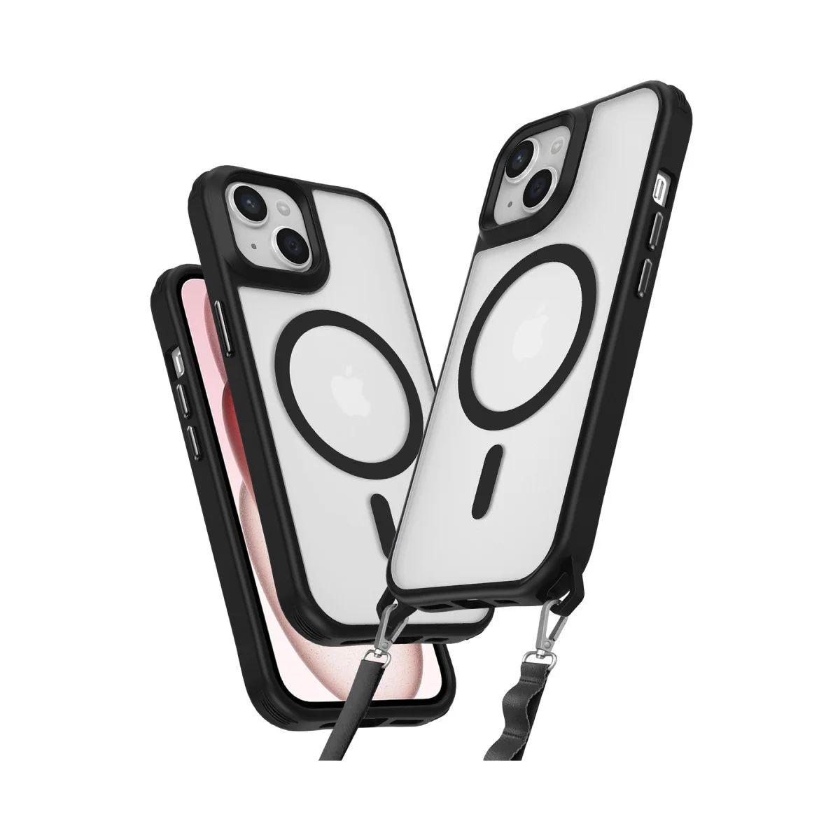 iPhone 15 Kılıf Enka Magsafe Silikon Kılıf - Siyah