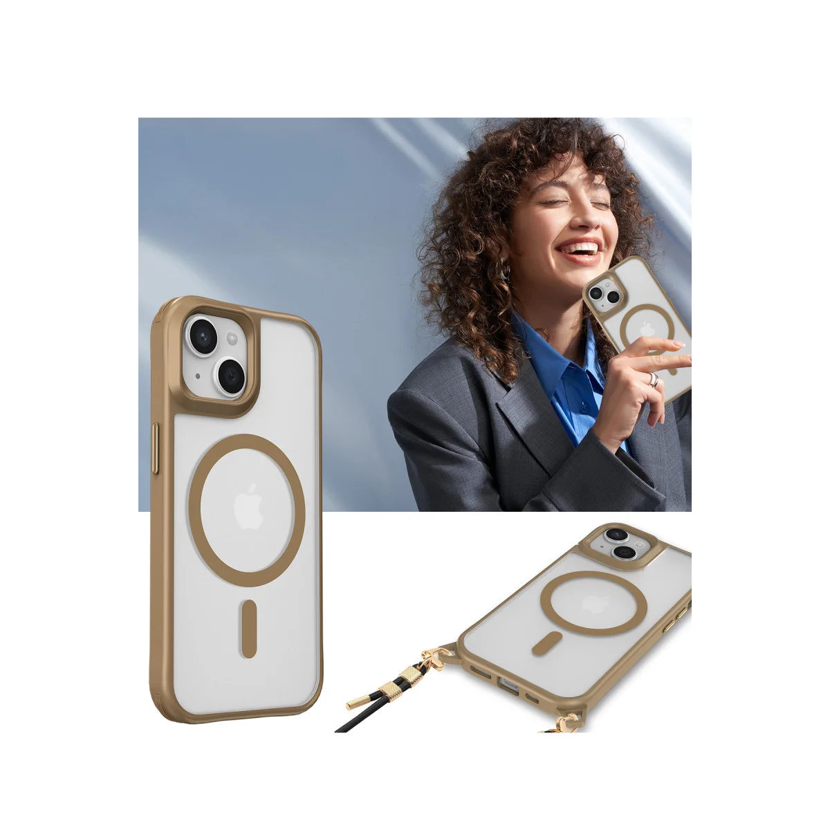 iPhone 15 Kılıf Enka Magsafe Silikon Kılıf - Siyah