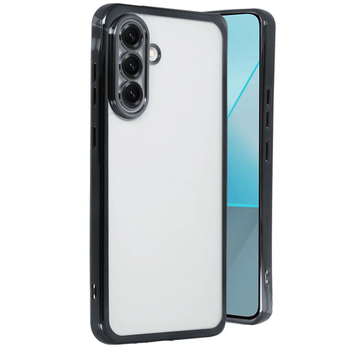 Galaxy A56 Kılıf Razer Lensli Silikon - Siyah