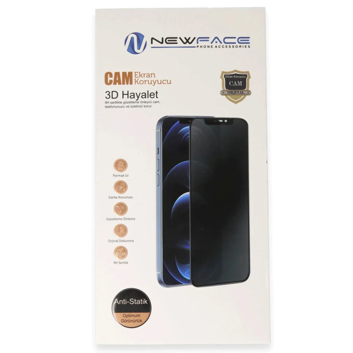 iPhone 14 Pro 3D Antistatik Hayalet Cam Ekran Koruyucu