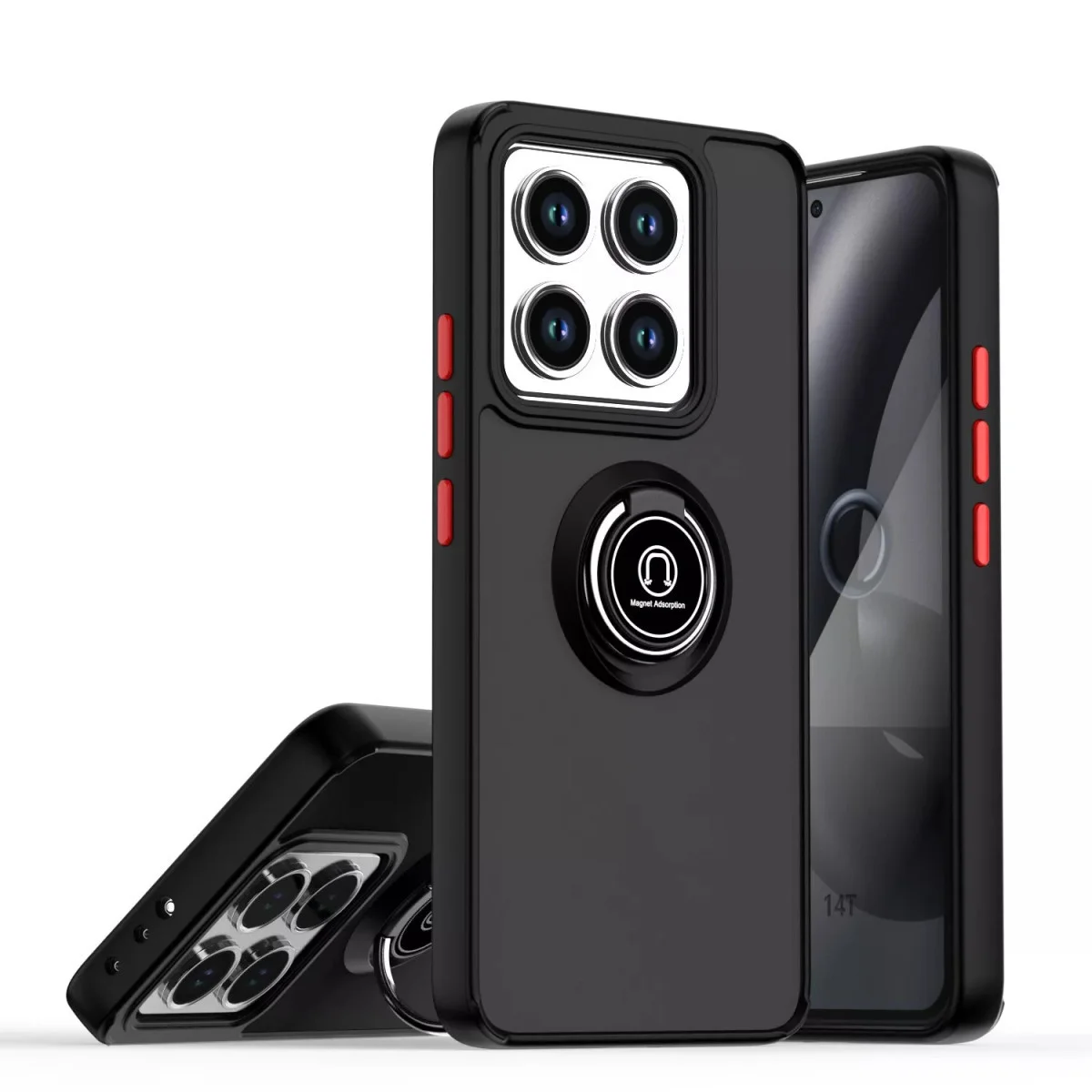 Mi 15 Pro Kılıf Montreal Yüzüklü Silikon Kapak - Siyah