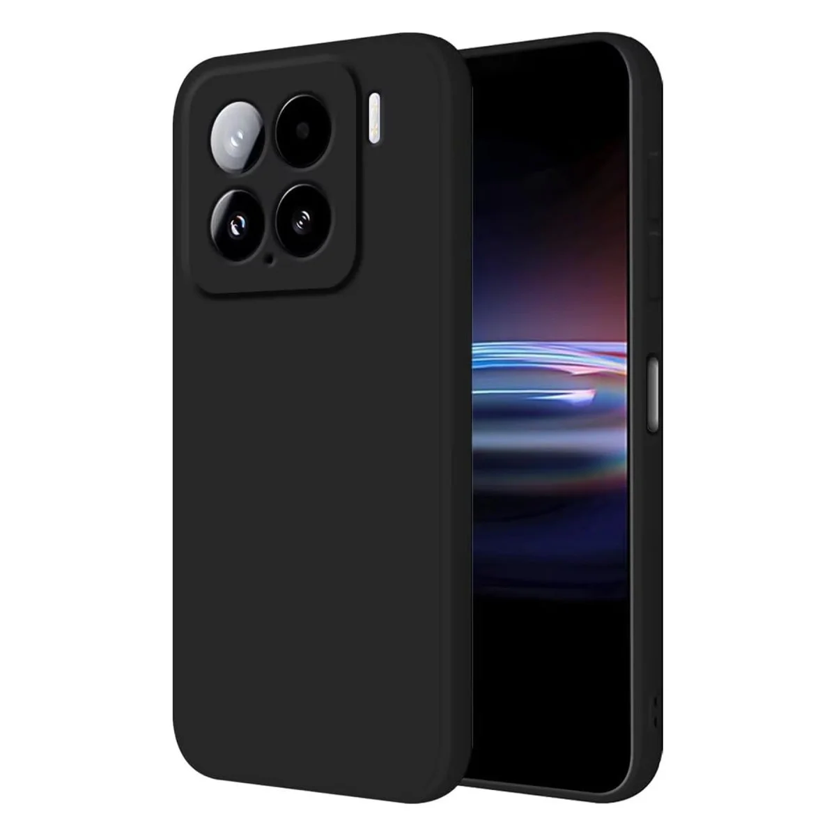 Mi 15 Kılıf Nano içi Kadife Silikon - Siyah