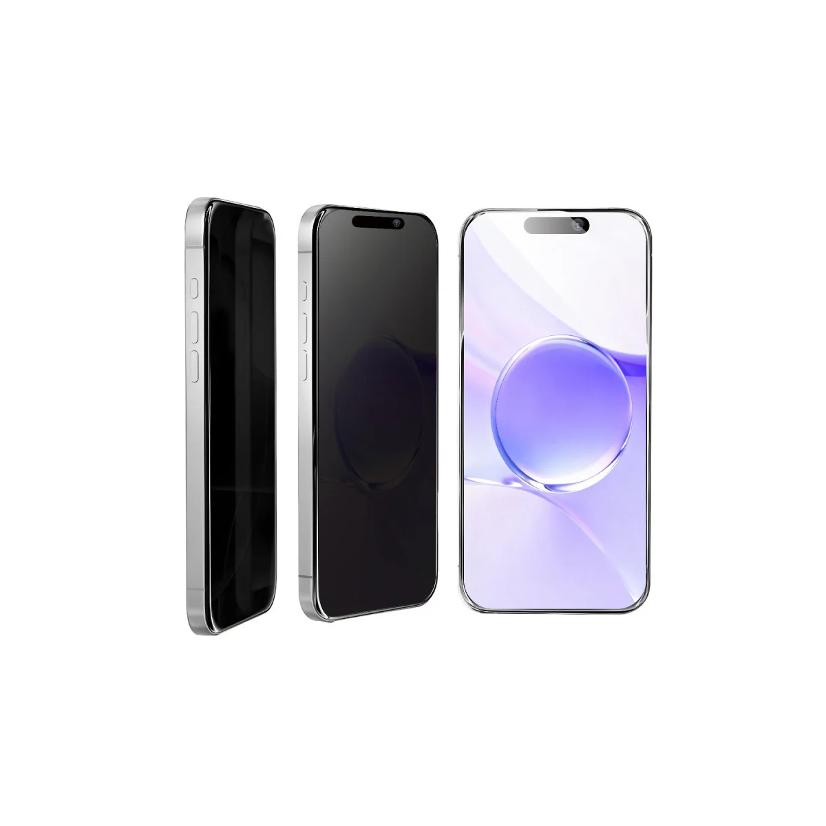 iPhone 17 Bilvis 5in1 5D Magic Hayalet Cam Ekran Koruyucu - Siyah