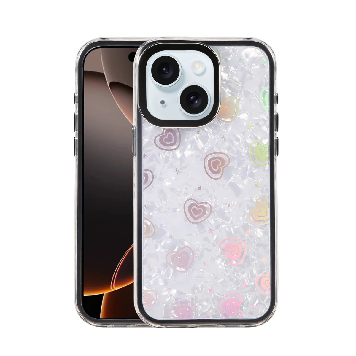 iPhone 14 Lumi Desenli Kapak - Siyah