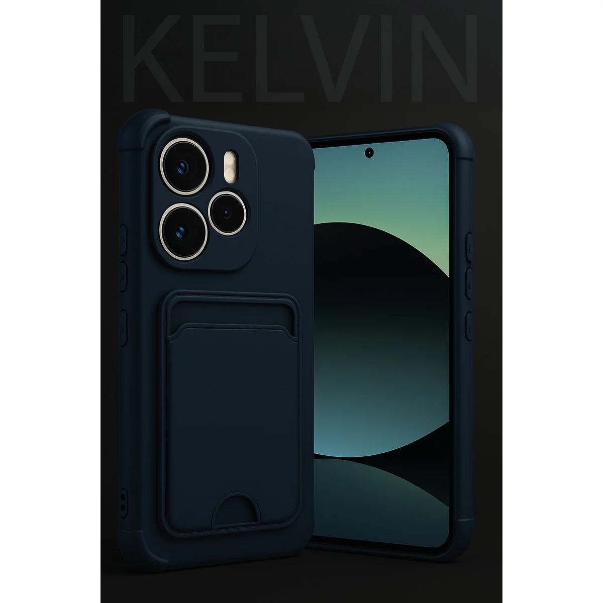 Redmi Note 14 4G Kelvin Kartvizitli Silikon - Siyah