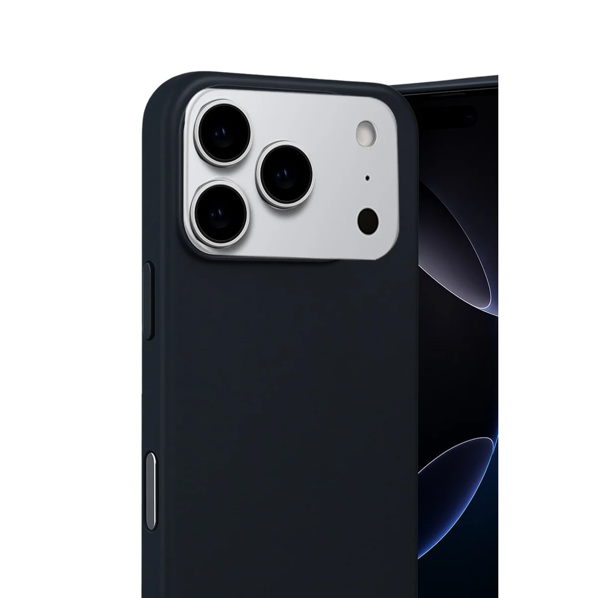 iPhone 17 Pro Max Nano içi Kadife Silikon - Siyah