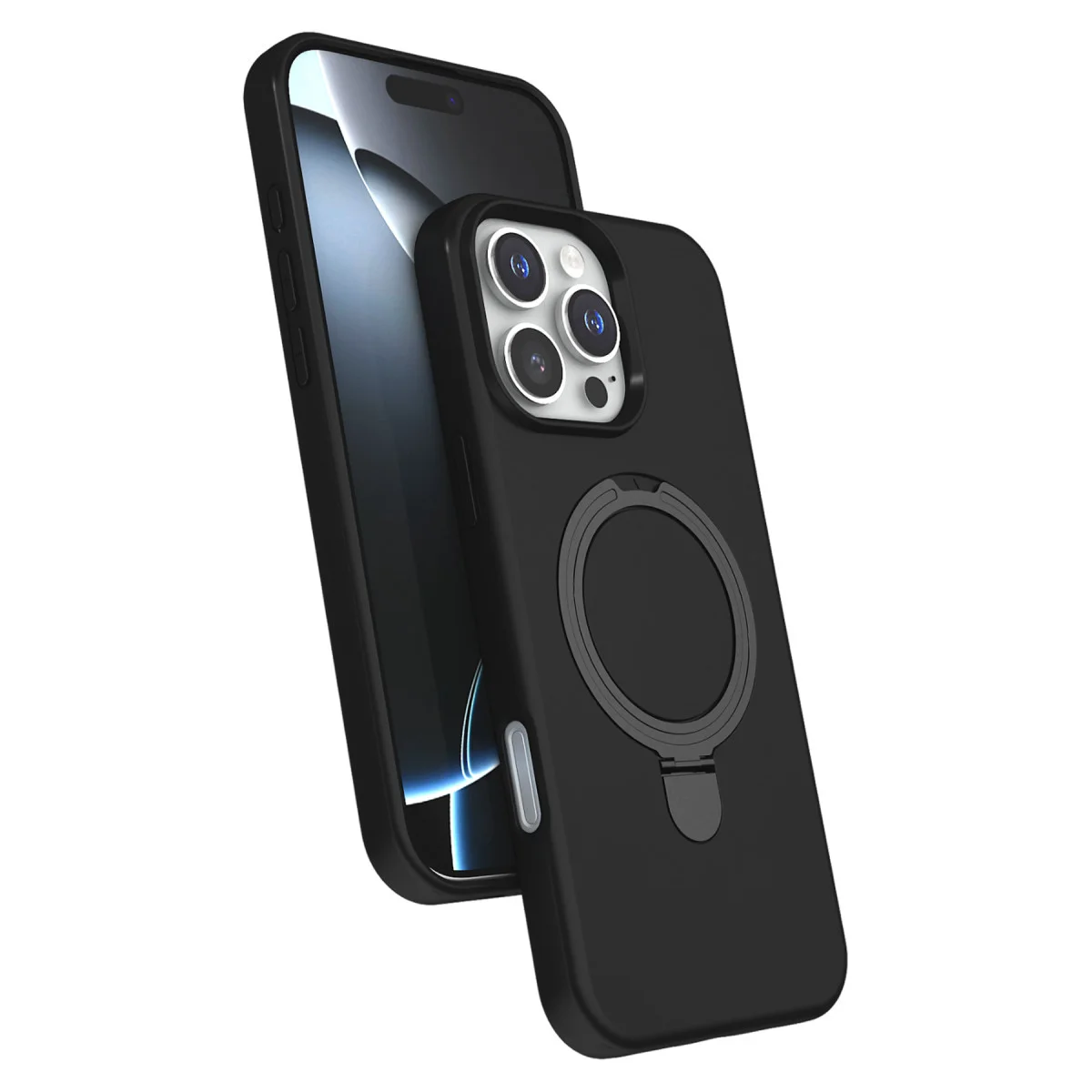 iPhone 16 Pro Max Regal Magsafe Standlı Kapak - Siyah
