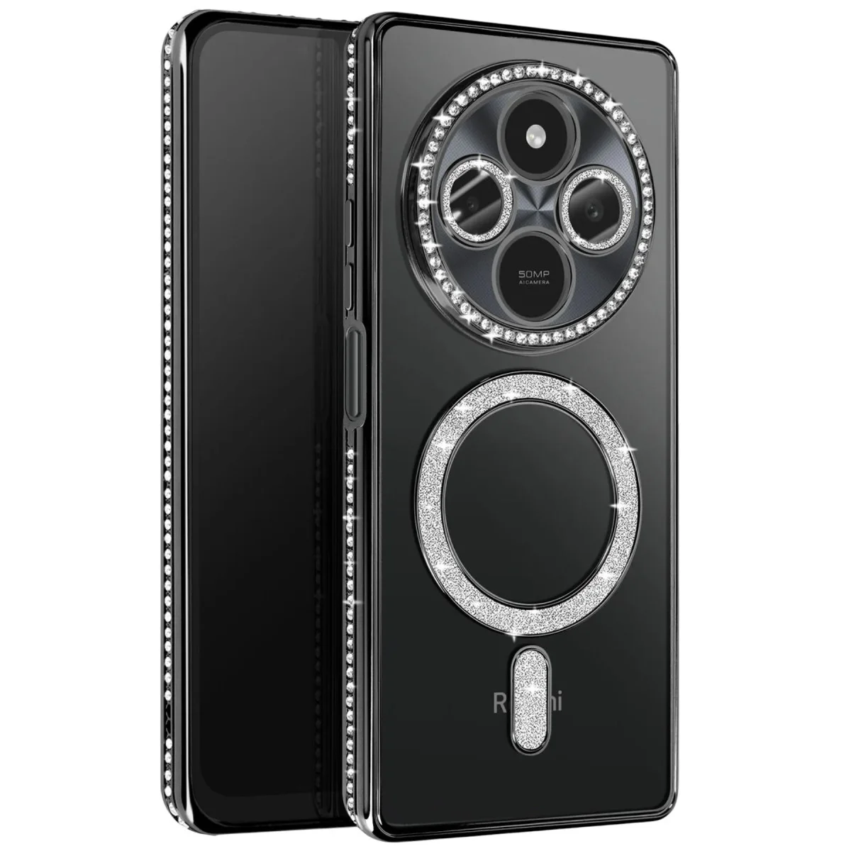 Redmi 14C Joke Simli Magneticsafe Kılıf - Siyah