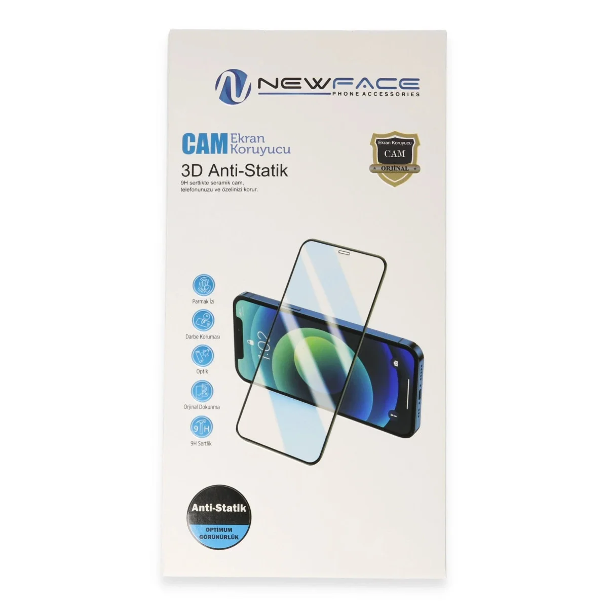 iPhone 14 Pro Max 3D Antistatik Cam Ekran Koruyucu