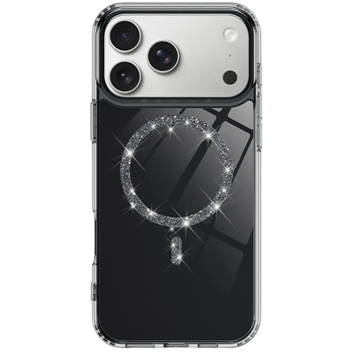iPhone 17 Pro Max Live Diamond Magsafe Kapak - Siyah