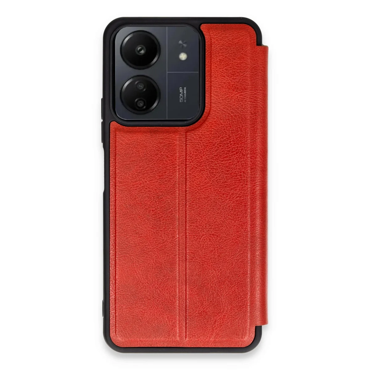 Redmi 13C Kılıf Flip Cover - Kırmızı