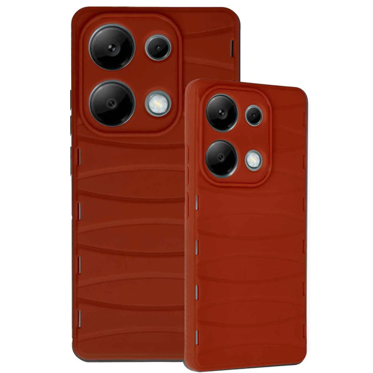Redmi Note 13 Pro 4G Kılıf Bibercas Silikon Kapak - Kırmızı