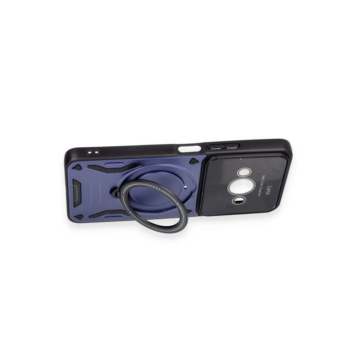 Poco C61 Kılıf Joy Lens Standlı Kapak - Kırmızı