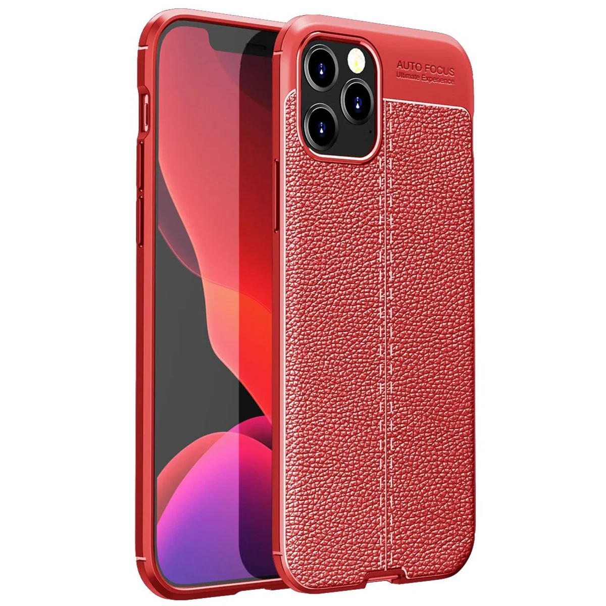 iPhone 12 Pro Kılıf Auto Focus Kapak - Kırmızı