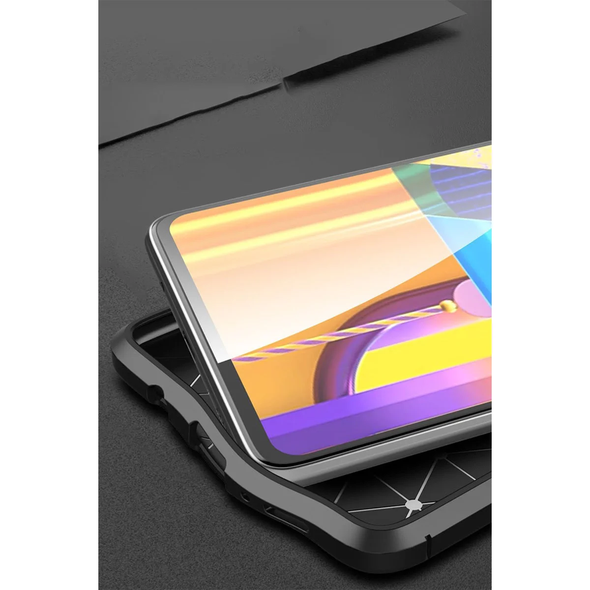 Galaxy M51 Kılıf Auto Focus Kapak - Kırmızı