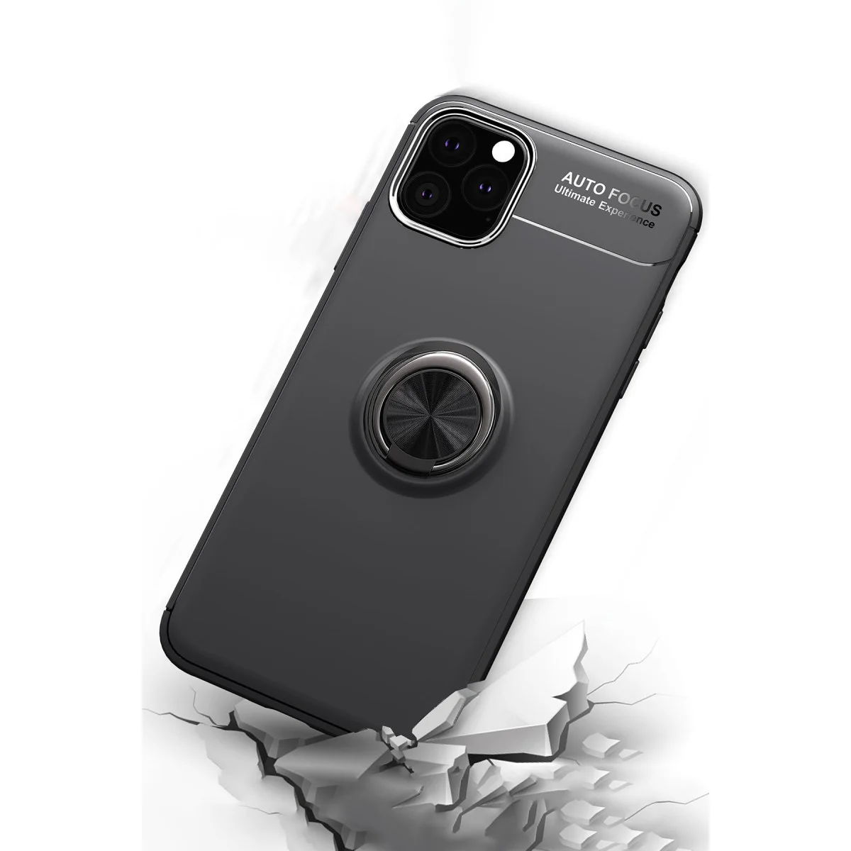 iPhone 11 Pro Max Kılıf Range Yüzüklü Silikon - Kırmızı