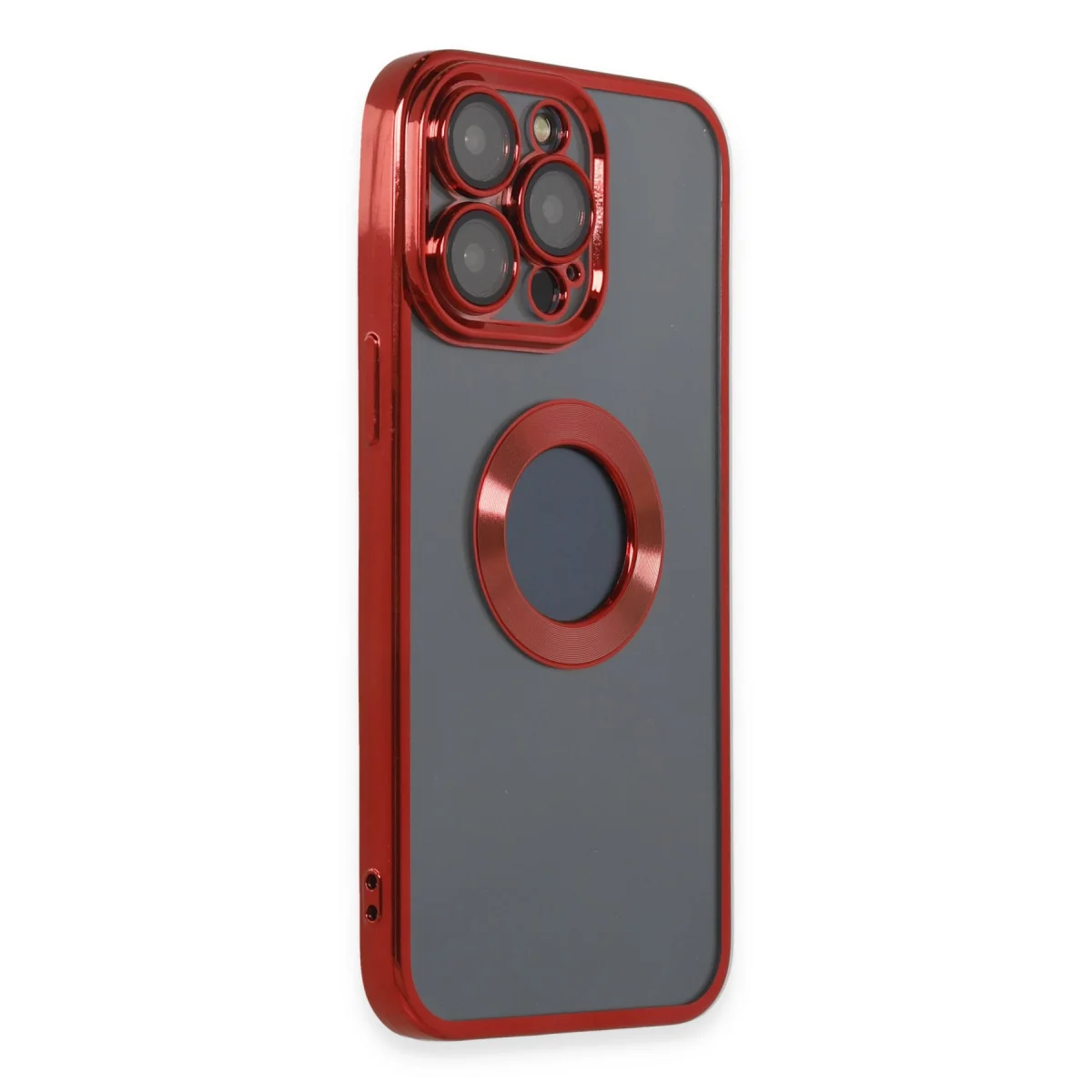 iPhone 14 Pro Kılıf Slot Silikon - Kırmızı