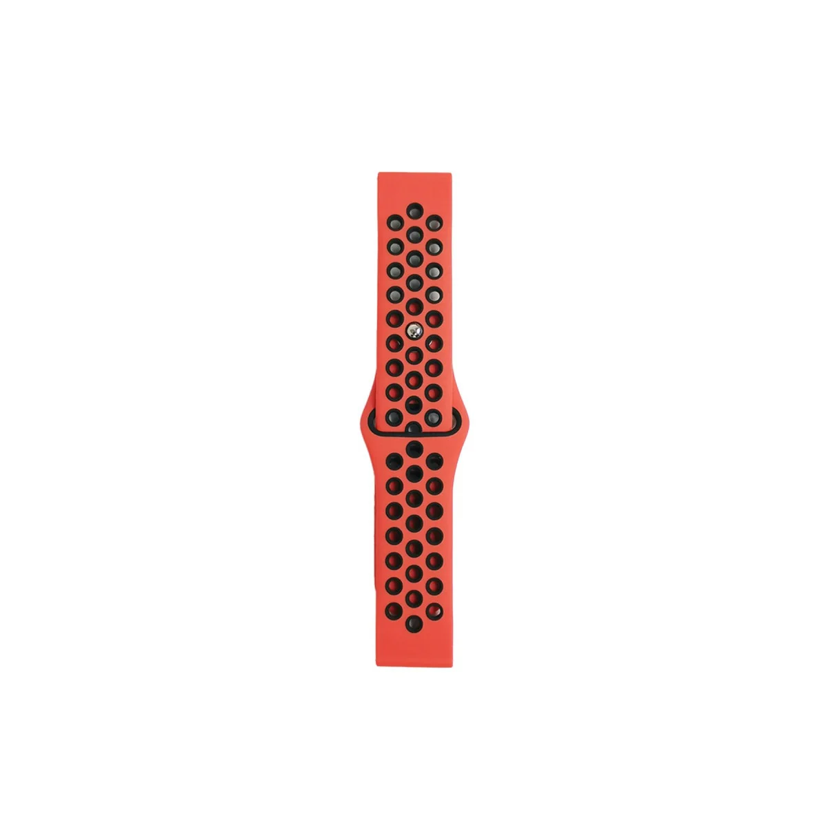 Watch 22mm Spor Delikli Kordon - Kırmızı-Siyah