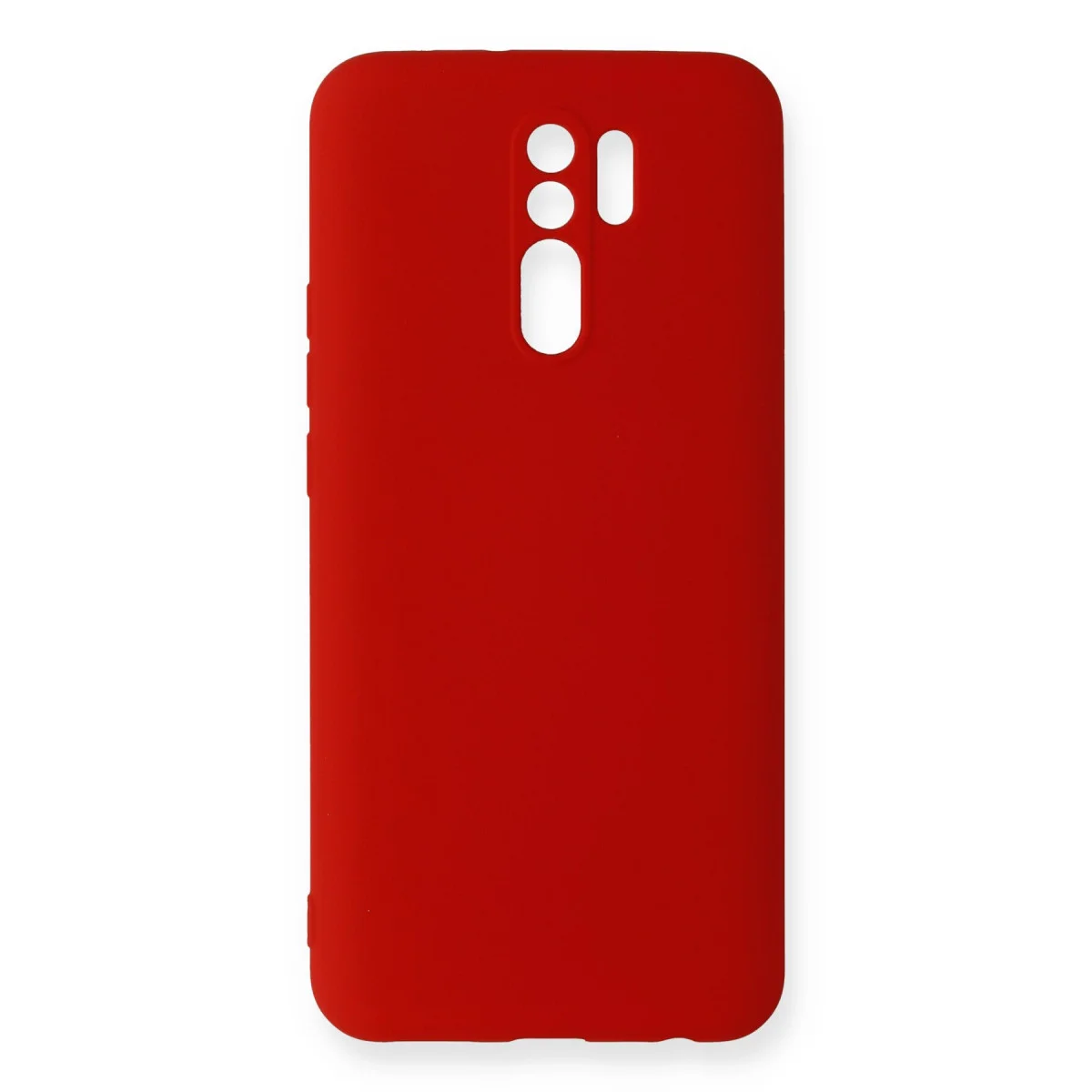 Redmi 9 Kılıf Nano içi Kadife Silikon - Kırmızı