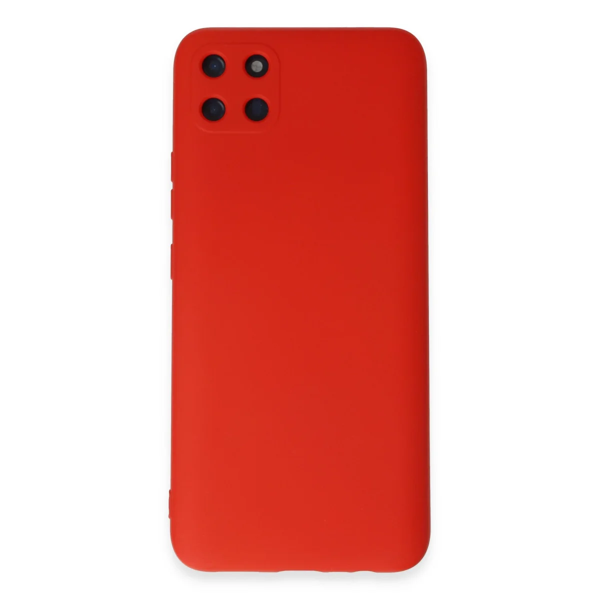 Realme C11 Kılıf Nano içi Kadife Silikon - Kırmızı