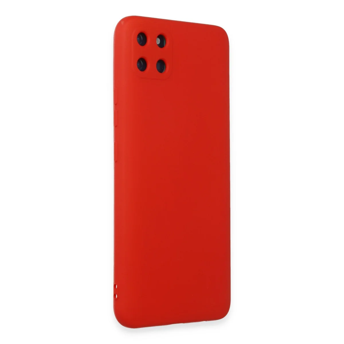 Realme C11 Kılıf Nano içi Kadife Silikon - Kırmızı