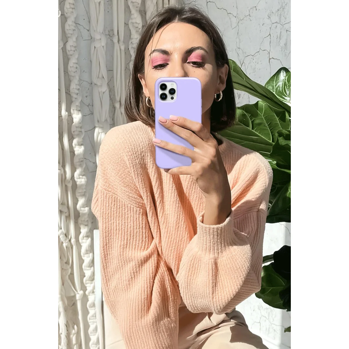 iPhone 12 Pro Max Kılıf First Silikon - Koyu Kırmızı