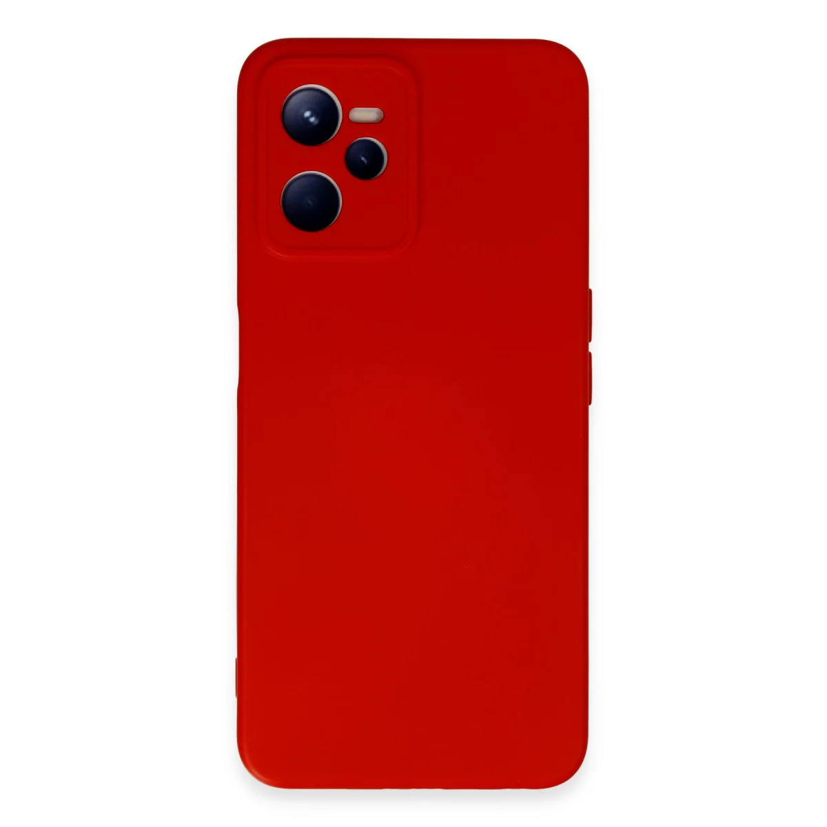 Realme C35 Kılıf Nano içi Kadife Silikon - Kırmızı