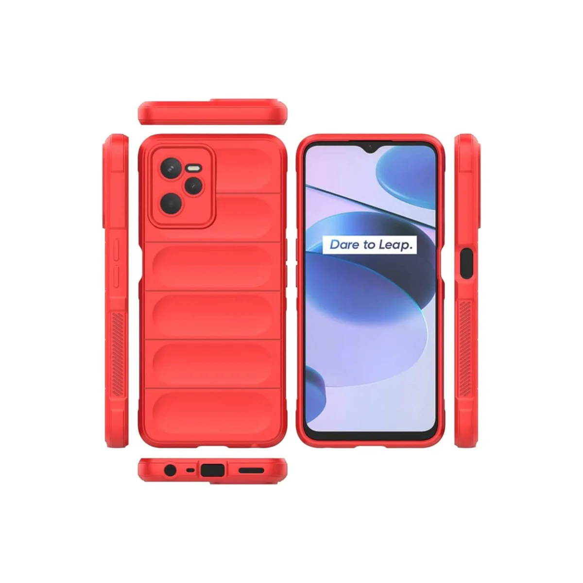 Realme C35 Kılıf Optimum Silikon - Kırmızı