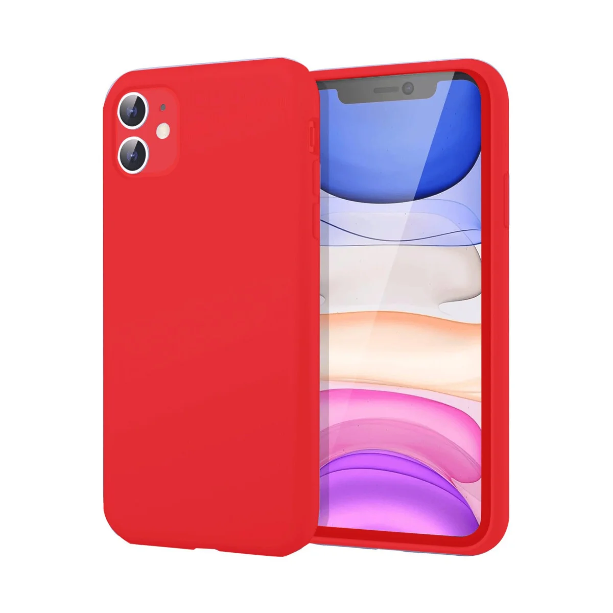 iPhone 11 Kılıf First Silikon - Kırmızı