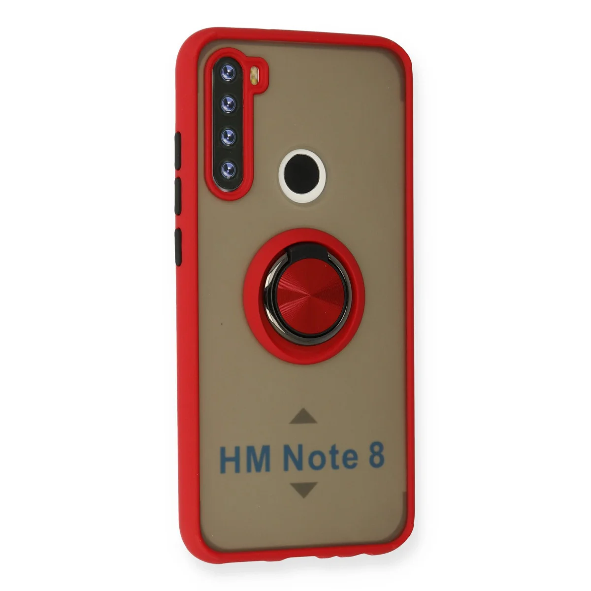 Redmi Note 8 Kılıf Montreal Yüzüklü Silikon Kapak - Kırmızı