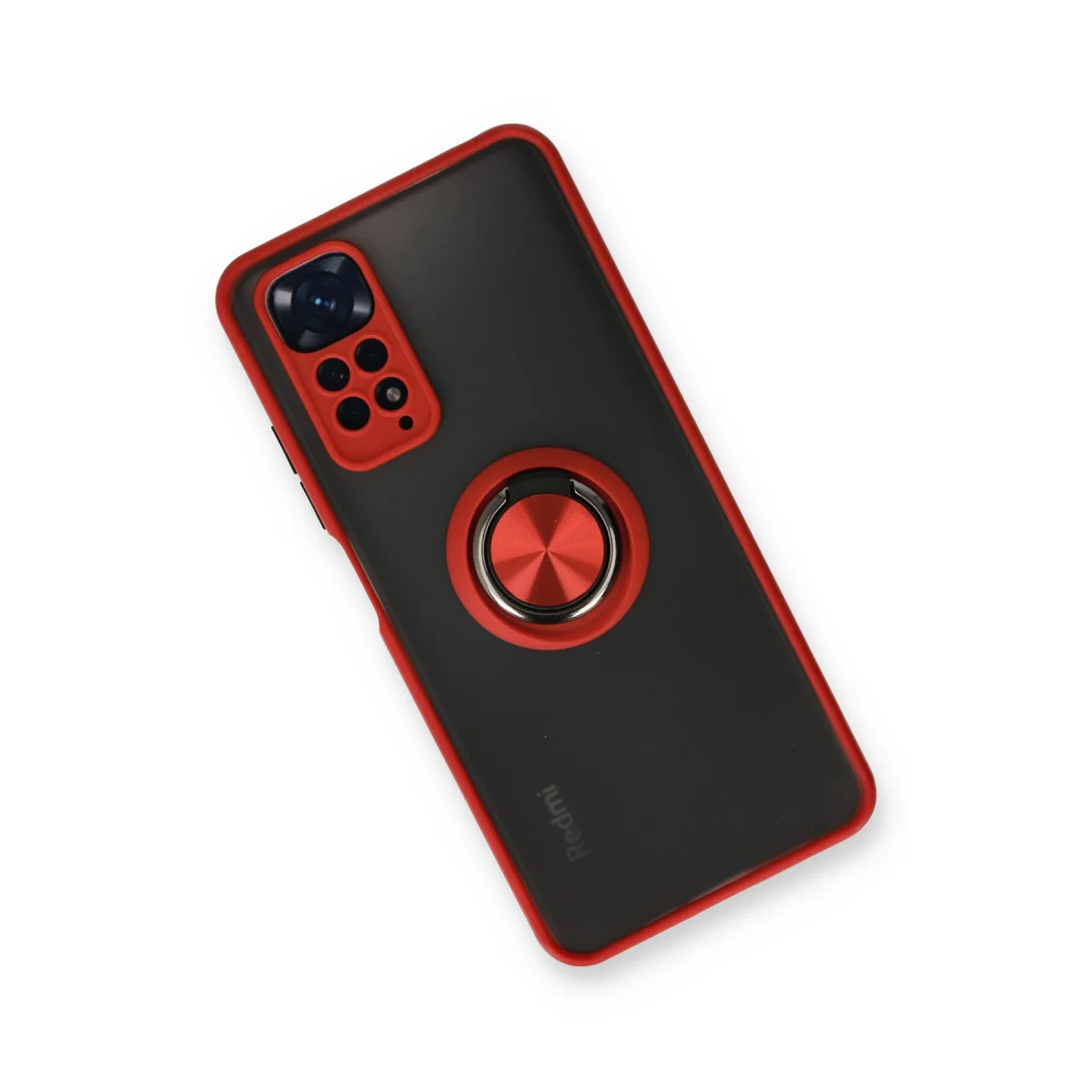Redmi Note 11 Kılıf Montreal Yüzüklü Silikon Kapak - Kırmızı