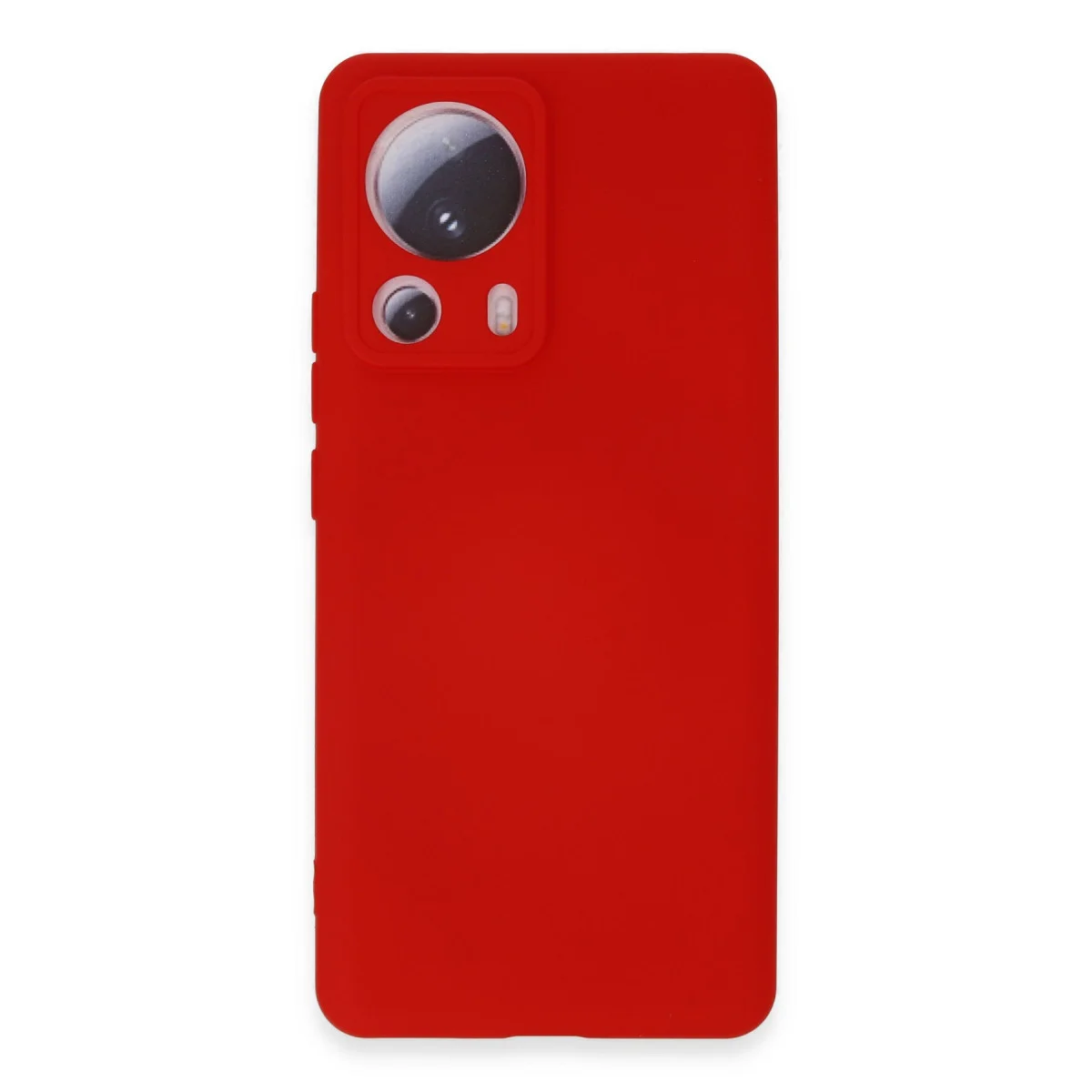 Mi 13 Lite Kılıf Nano içi Kadife Silikon - Kırmızı
