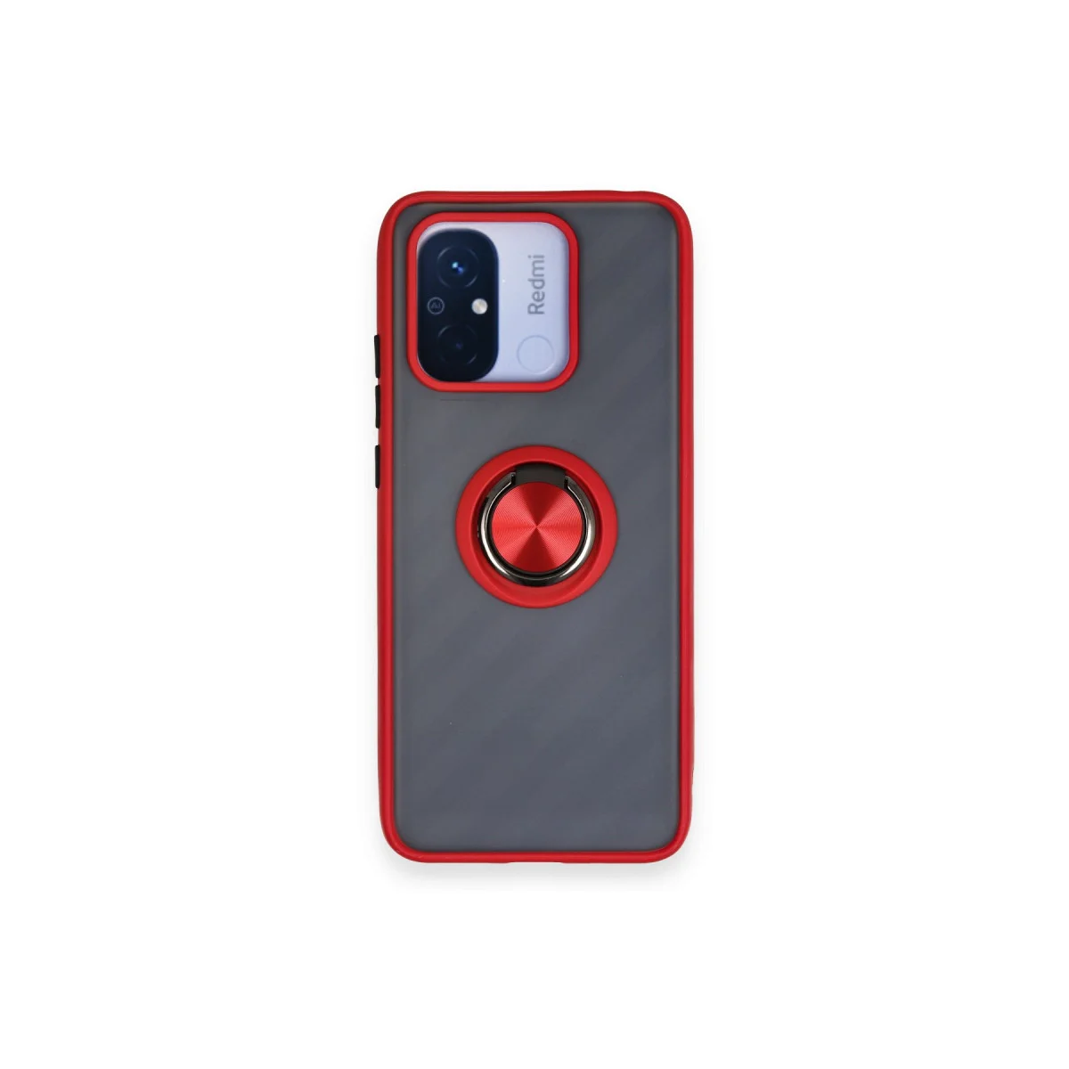 Redmi 12C Kılıf Montreal Yüzüklü Silikon Kapak - Kırmızı