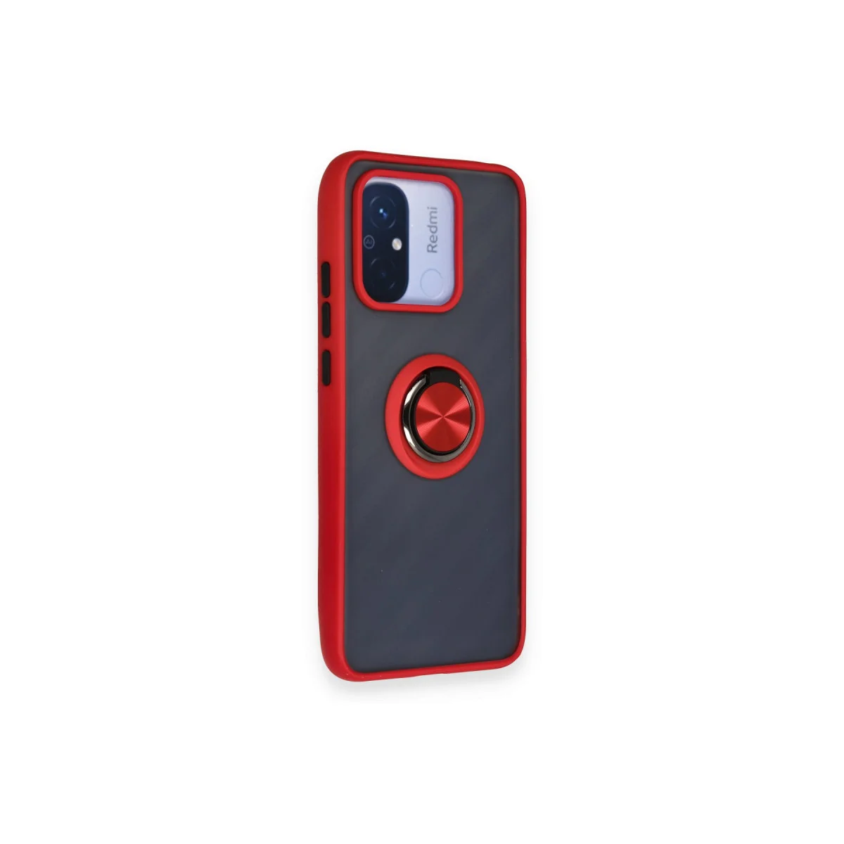 Redmi 12C Kılıf Montreal Yüzüklü Silikon Kapak - Kırmızı