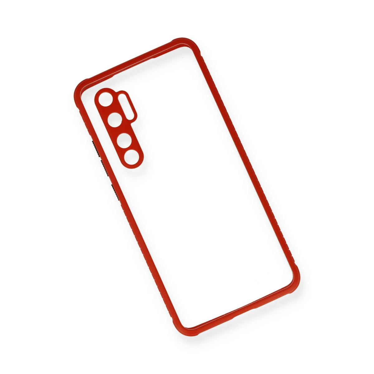 Mi Note 10 Lite Kılıf Miami Şeffaf Silikon - Kırmızı