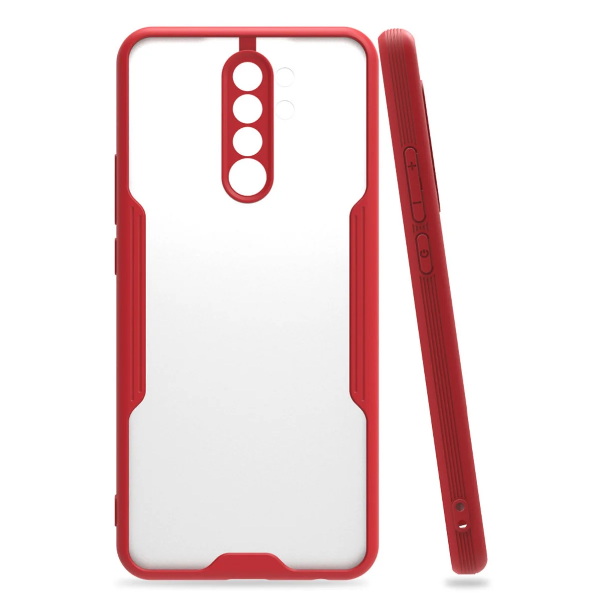 Redmi 9 Kılıf Platin Silikon - Kırmızı